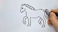 فیلم آموزش نقاشی اسب برای بچه ها