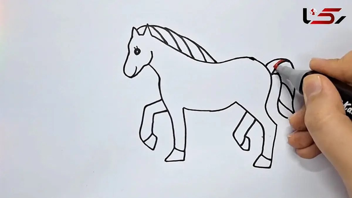 فیلم آموزش نقاشی اسب برای بچه ها