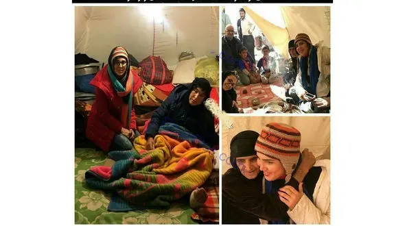 بازیگر زن به کرمانشاه رفت 