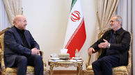 دیدار رئیس‌‌ مجلس با رئیس‌جمهور منتخب / تاکید بر حمایت مجلس از دولت چهاردهم