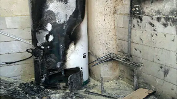 انفجارآبگرمکن در لنجان حادثه آفرید 
