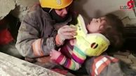 لحظه نجات کودک 3 ساله از زیر آوار زلزله ترکیه+فیلم