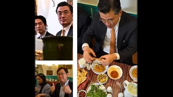 سفیر کره جنوبی این بار آبگوشت ایران را  امتحان کرد ! / لذت در چهره اش نمایان شد + فیلم 