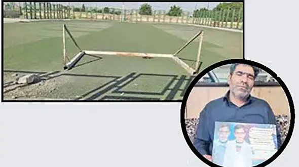 عکس / مرگ فوتبالیست 11 ساله کرجی در زمین فوتبال