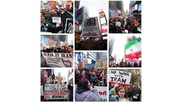 تظاهرات‌ هزاران نفری در اروپا و آمریکا در مخالفت با سیاست‌های جنگ‌طلبانه ترامپ
