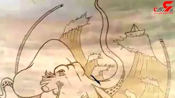 تبدیل ساحل دریا به بوم نقاشی توسط یک هنرمند خلاق + فیلم 