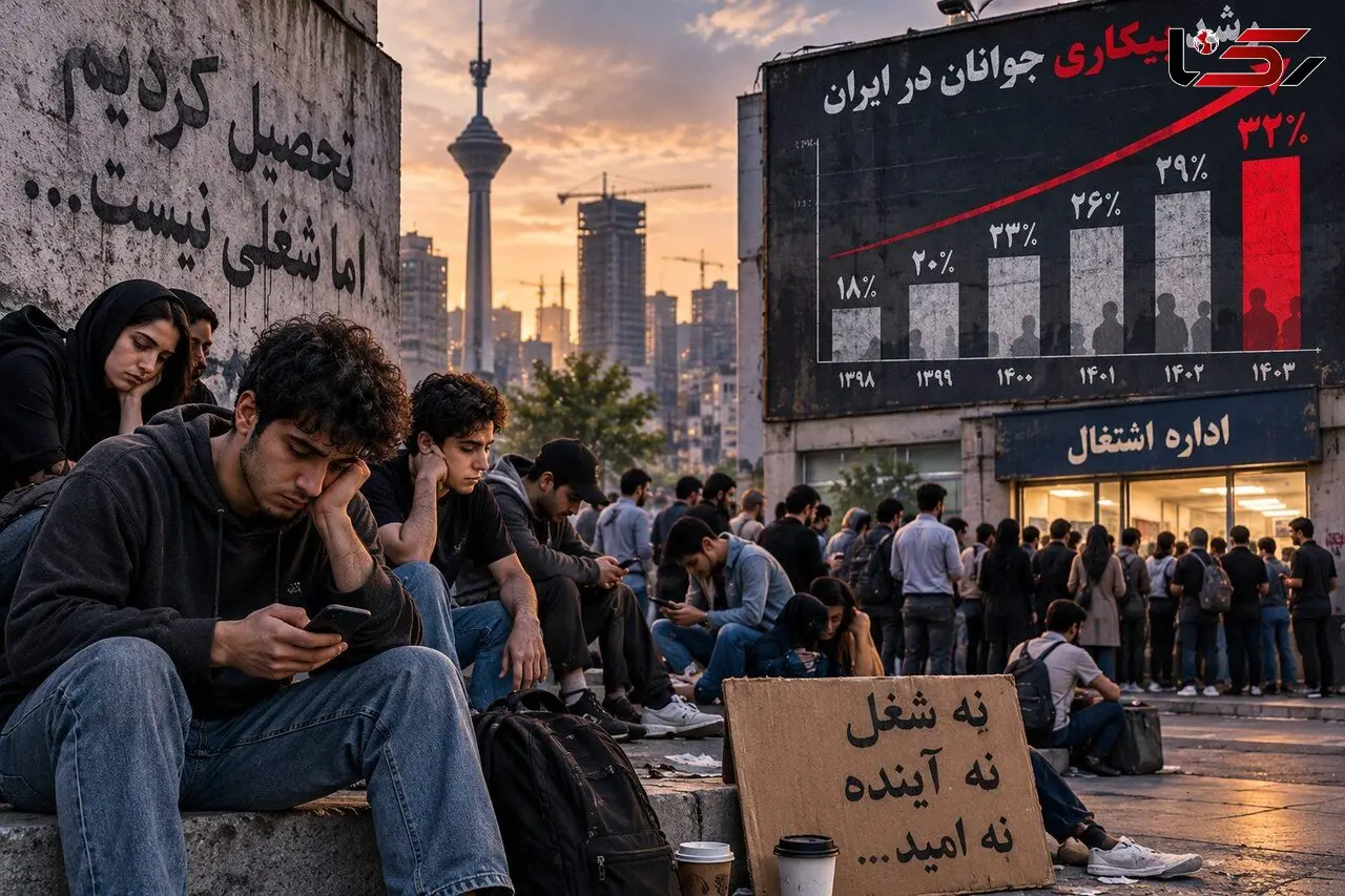 بیکاری جوانان به ۲۳.۴ درصد رسید/ در یکسال ۴۵۰ هزار شاغل جوان کمتر و نزدیک به ۸۰۰ هزار غیرفعال بیشتر/ و مسئولانی که بحران را تماشا می‌کنند