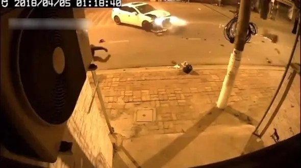 لحظه تصادف شاخ به شاخ وحشتناک + فیلم