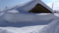 زیر برف ماندن کامل یک روستا در ترکیه + فیلم 