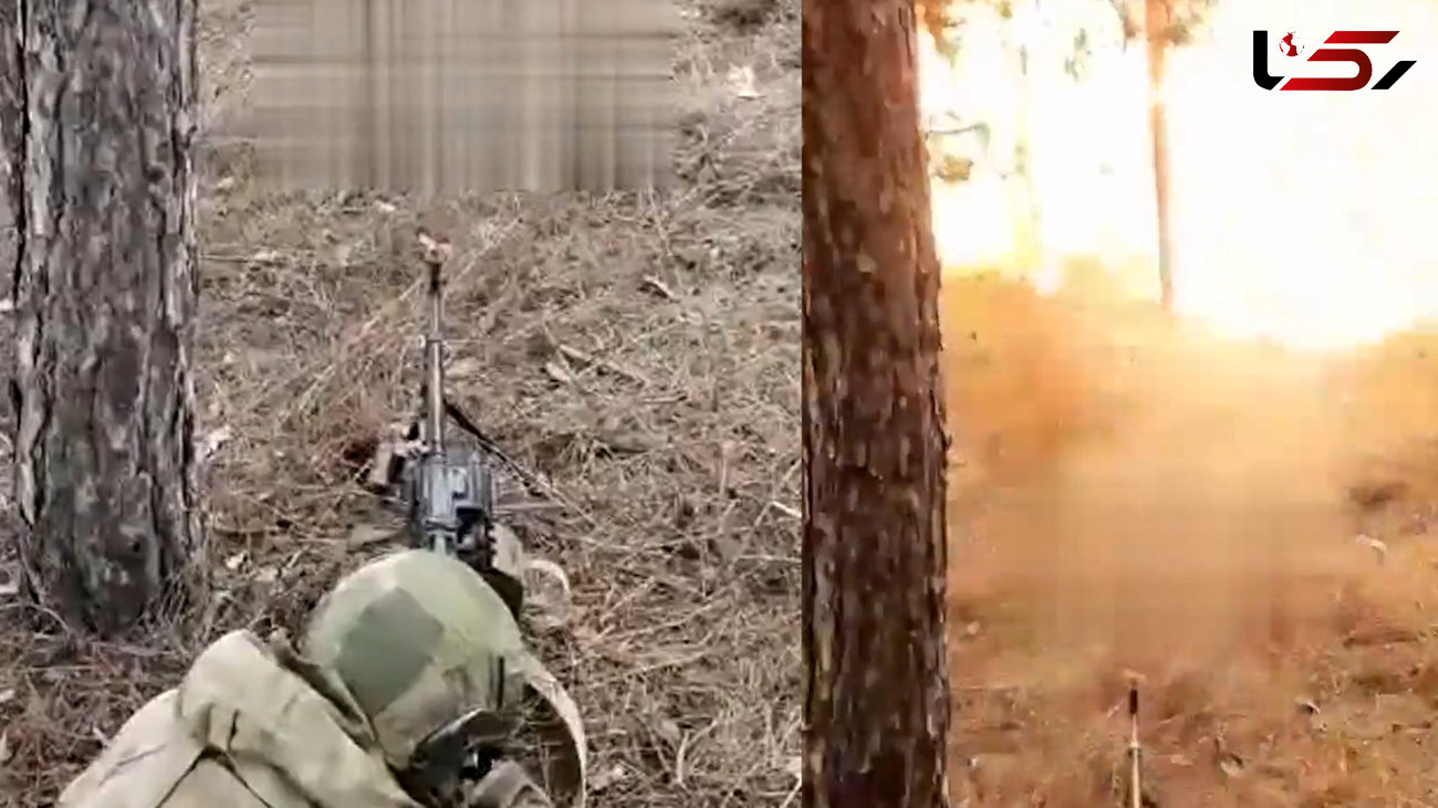 شلیک دقیق سرباز روسی به اس-300 TEL اوکراینی / ترکش انفجار بلای جانش شد! + فیلم