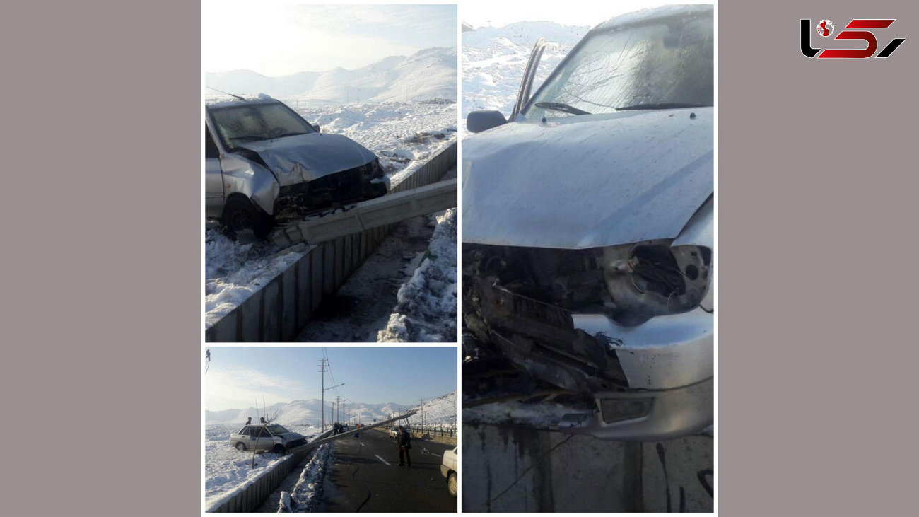 مرگ راننده پراید در برخورد با تیر برق / در مشهد رخ داد