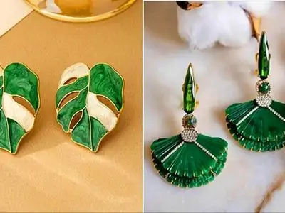 15 مدل متفاوت گوشواره فانتزی طرح برگ؛ ترکیب جذاب طبیعت و مد