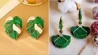 15 مدل متفاوت گوشواره فانتزی طرح برگ؛ ترکیب جذاب طبیعت و مد