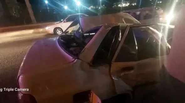 تصادف و برخورد شدید پراید درجاده باراجین قزوین