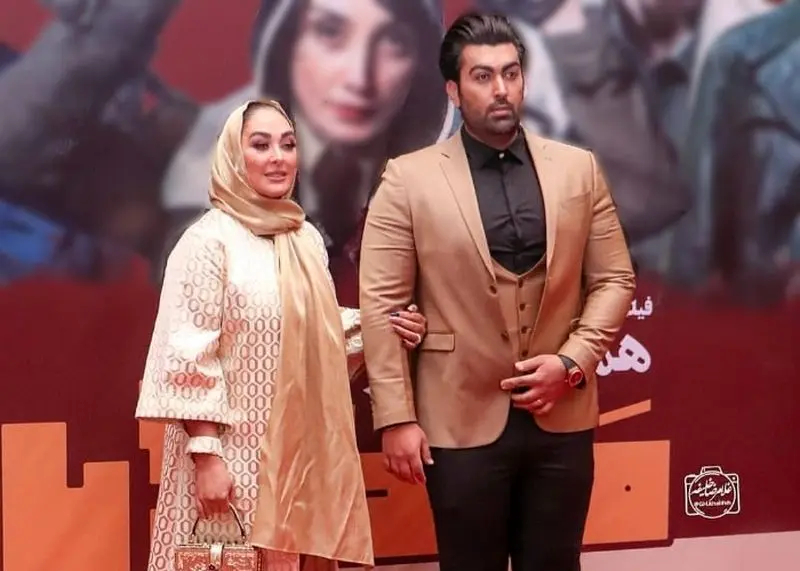 الهام حمیدی و همسرش