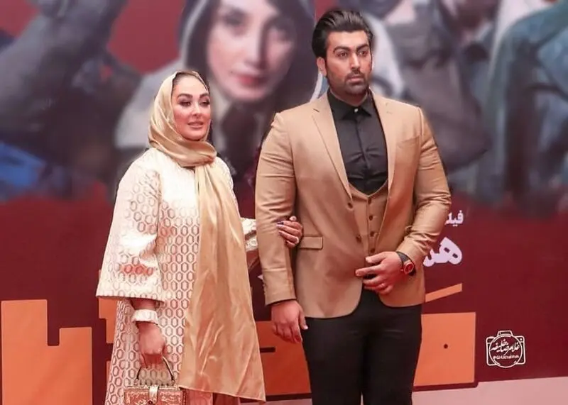الهام حمیدی و همسرش
