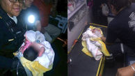 پیدا شدن نوزاد رها شده داخل کیسه زباله توسط پلیس + عکس 