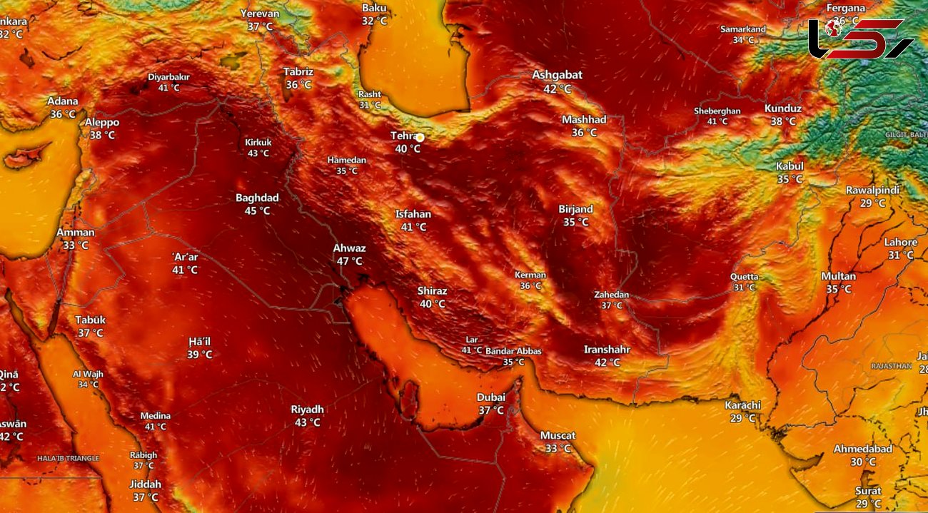 امروز،دمای هوای تهران به رکورد تاریخی خود رسید/ افزایش دمای هوای تهران از دوشنبه / گاز سمی ازن  در مناطقی از تهران و اصفهان سه برابر حد مجاز شده است 