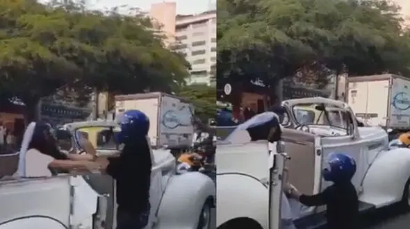 التماس یک جوان لحظاتی قبل از ازدواج دختر مورد علاقه اش با یک جوان دیگر / با من ازدواج کن + عکس