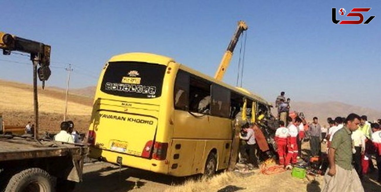 تصادف خونین اتوبوس در سمنان