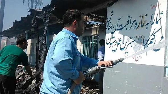 سوختن کلاس های درس در آستانه بازگشایی مدارس+عکس