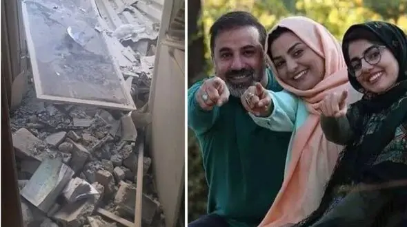 تجربه عجیب همسر علی سلیمانی که خانه‌اش در جنگ موشک خورد: ساعت 3 صبح انفجار اول بعدش انفجار دوم آتیش،نور،موج،خاک،سنگ،بوی باروت... /  بی‌هوش شدم!