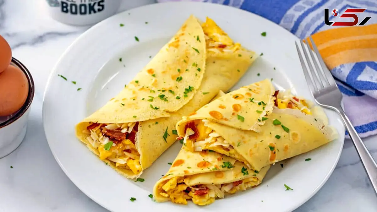 کرپ پنیری؛ صبحانه‌ای خوشمزه و متفاوت + فیلم