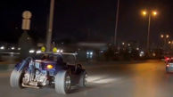 ویراژ دادن خودرو عجیب در خیابان های شیراز 