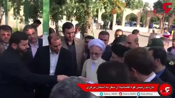 رئیس قوه قضاییه در محل دیدار خانواده‌ شهدا، ایثارگران و اقشار مختلف مردم حاضر شد