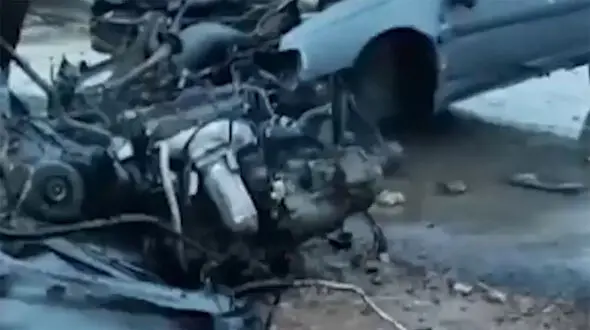 فیلم لحظه تصادف مرگبار در  در محور روانسر-کرمانشاه