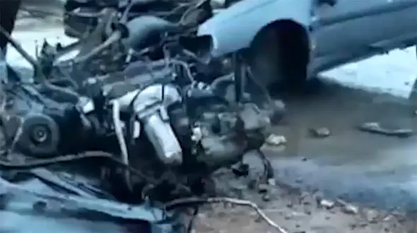 فیلم لحظه تصادف مرگبار در  در محور روانسر-کرمانشاه