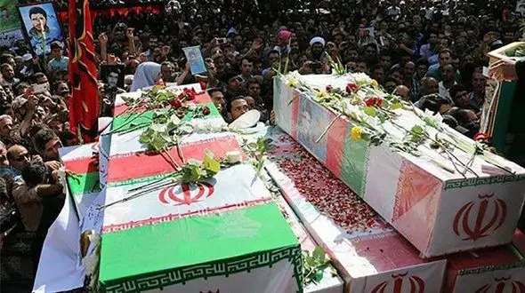 خاکسپاری۲۶۳ شهید حمله اسرائیل به ایران، در تهران