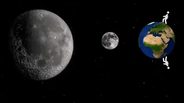 ببینید / ماه در این کشور برعکس دیده می شود + فیلم 