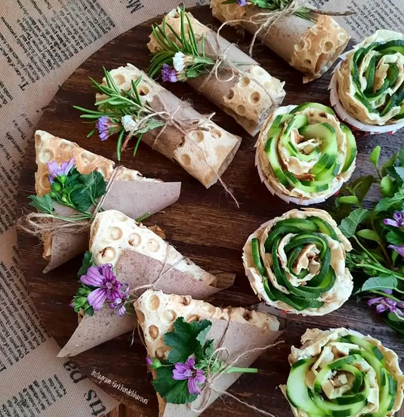 تزیین سبزی خوردن در سبد