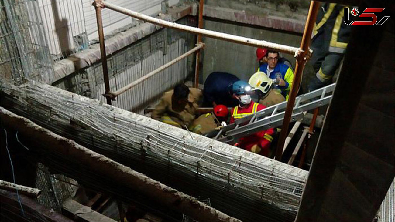 4طبقه سقوط دردناک کارگر جوان به چاهک آسانسور+ تصاویر 