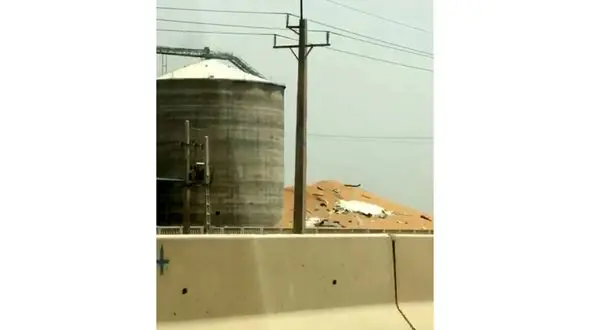 فروریختن سیلوی گندم حمیدیه + فیلم