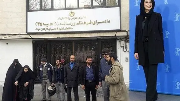 تجمع شاکیان لیلا حاتمی مقابل دادگاه فرهنگ و رسانه 