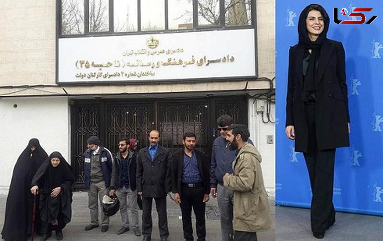 تجمع شاکیان لیلا حاتمی مقابل دادگاه فرهنگ و رسانه 