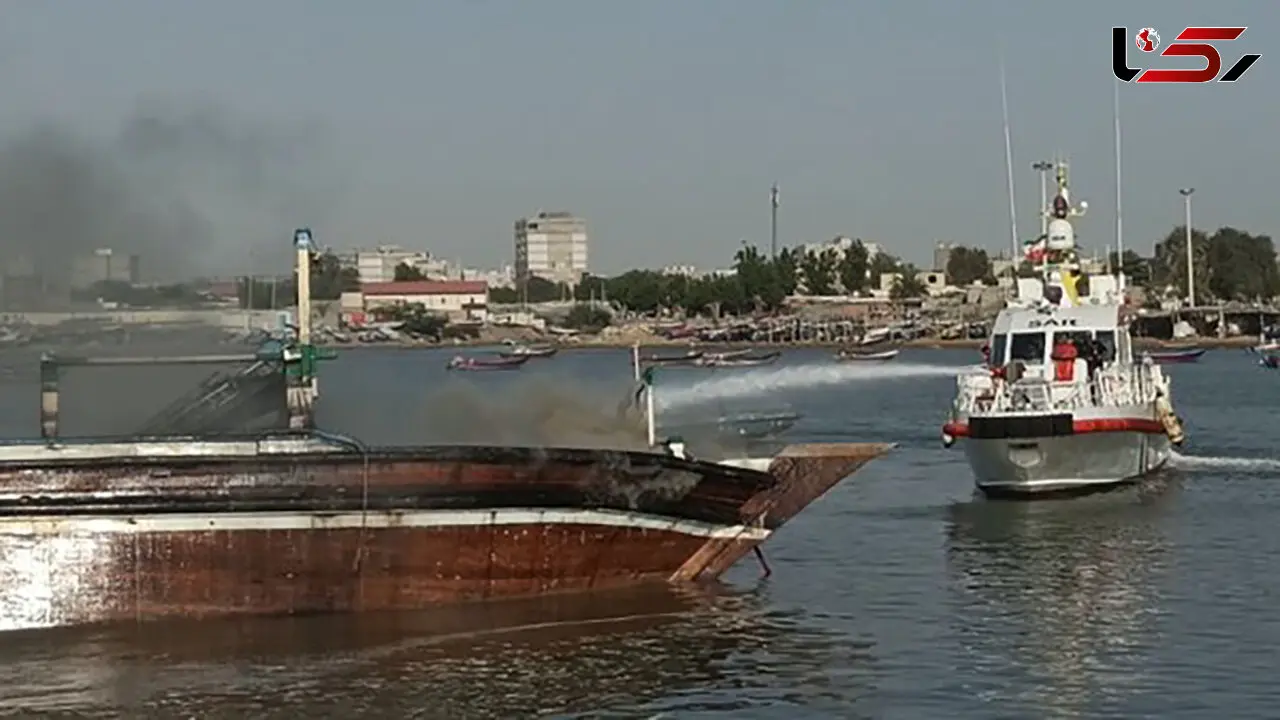 آتش‌سوزی در لنج صیادی چابهار