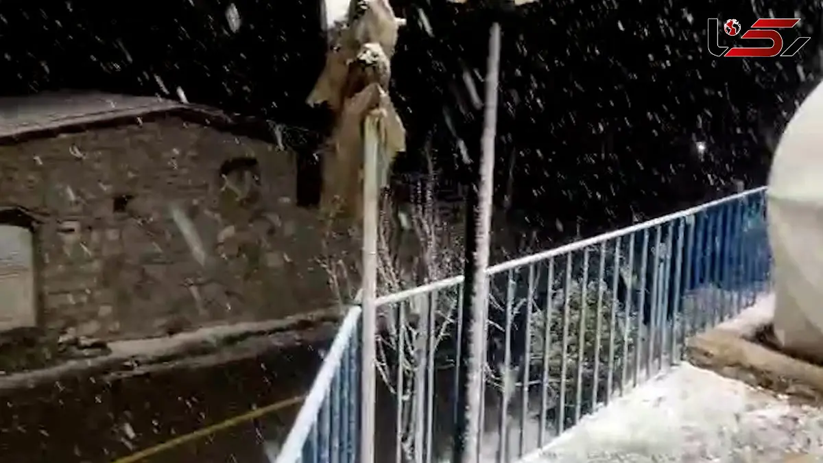 فیلم بارش برف در روستای کهن رزان رفسنجان