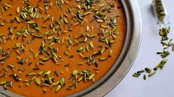 طرز تهیه حلوا کاراملی + فیلم