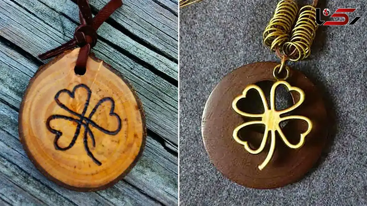 15 مدل گردنبند چوبی شبدر چهار برگ؛ انتخابی خاص برای شیفتگان طبیعت / نماد خوش شانسی و انرژی مثبت