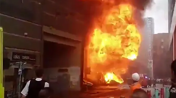 فیلم انفجار بزرگ در لندن + علت 