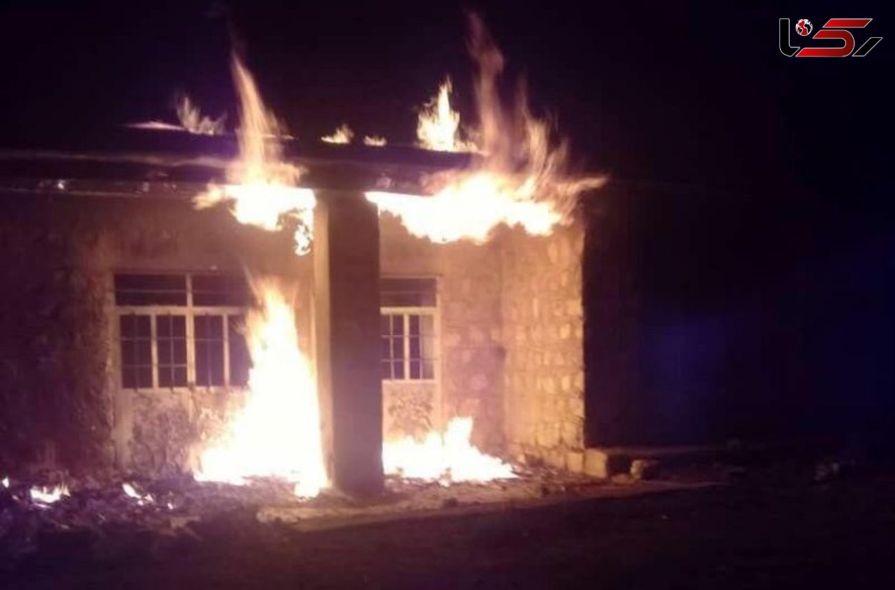 ساختمان یک مدرسه خلخال طعمه شعله‌های آتش شد