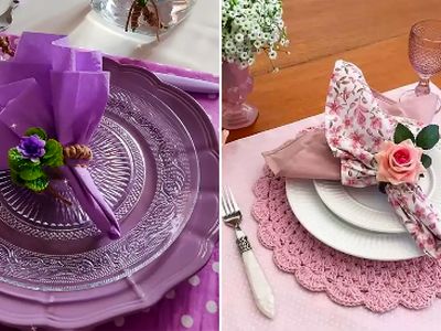 مدل‌ های جدید دستمال بشقاب برای پذیرایی: 15 عکس شیک و حرفه‌ ای