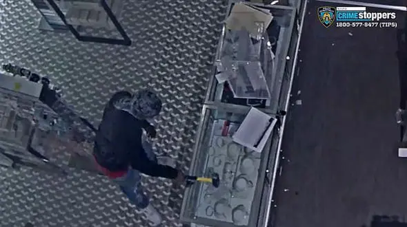 سرقت دو مرد سیاه پوست از یک جواهرفروشی + فیلم