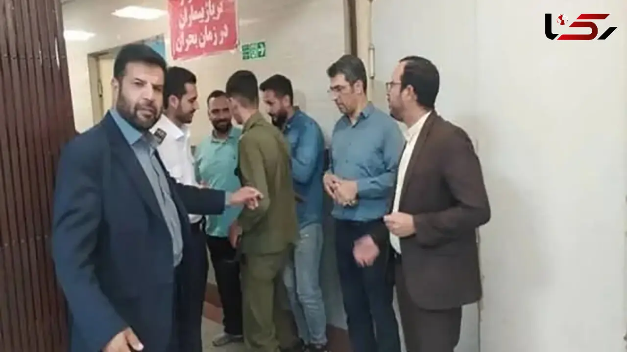 عکس / حمله با قمه به بیمارستان ورامین / عامل حادثه بازداشت شد