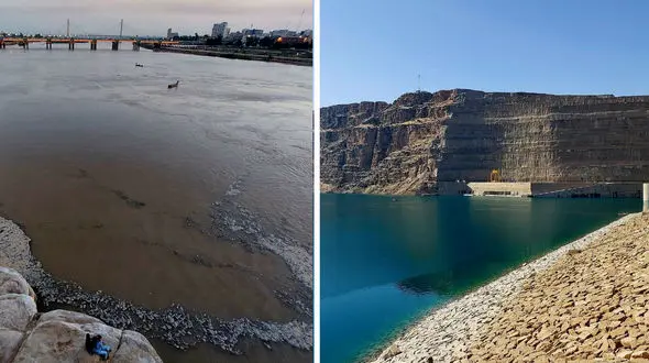 فاجعه از گتوند تا اهواز! / از ورود فاضلاب های شهری و روستایی تا پساب های کارخانجات + فیلم و تصاویر