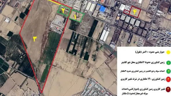 پاسخ معاون زاکانی به رئیس کل دادگستری تهران : با لغو طرح حریم پایتخت، تهران «شهری بی‌حریم» شده + عکس هوایی از زمین کشاورزی که یک شرکت خودروساز آن را دیوارکشی کرده است!