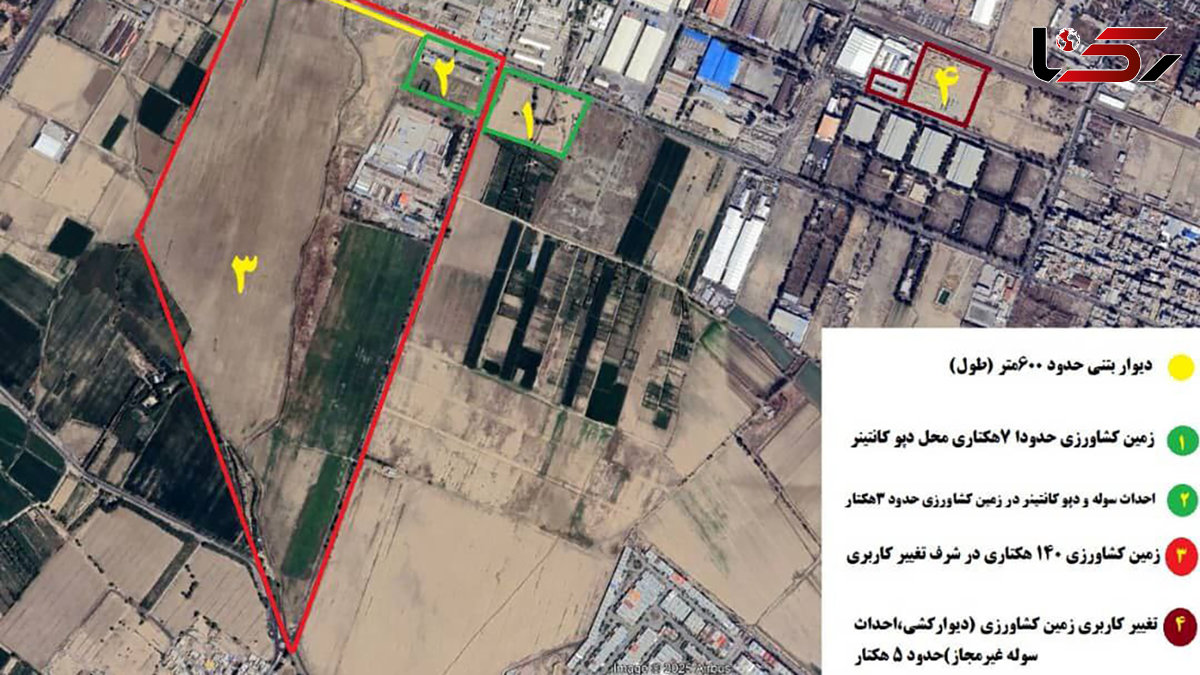 پاسخ معاون زاکانی به رئیس کل دادگستری تهران : با لغو طرح حریم پایتخت، تهران «شهری بی‌حریم» شده + عکس هوایی از زمین کشاورزی که یک شرکت خودروساز آن را دیوارکشی کرده است! 